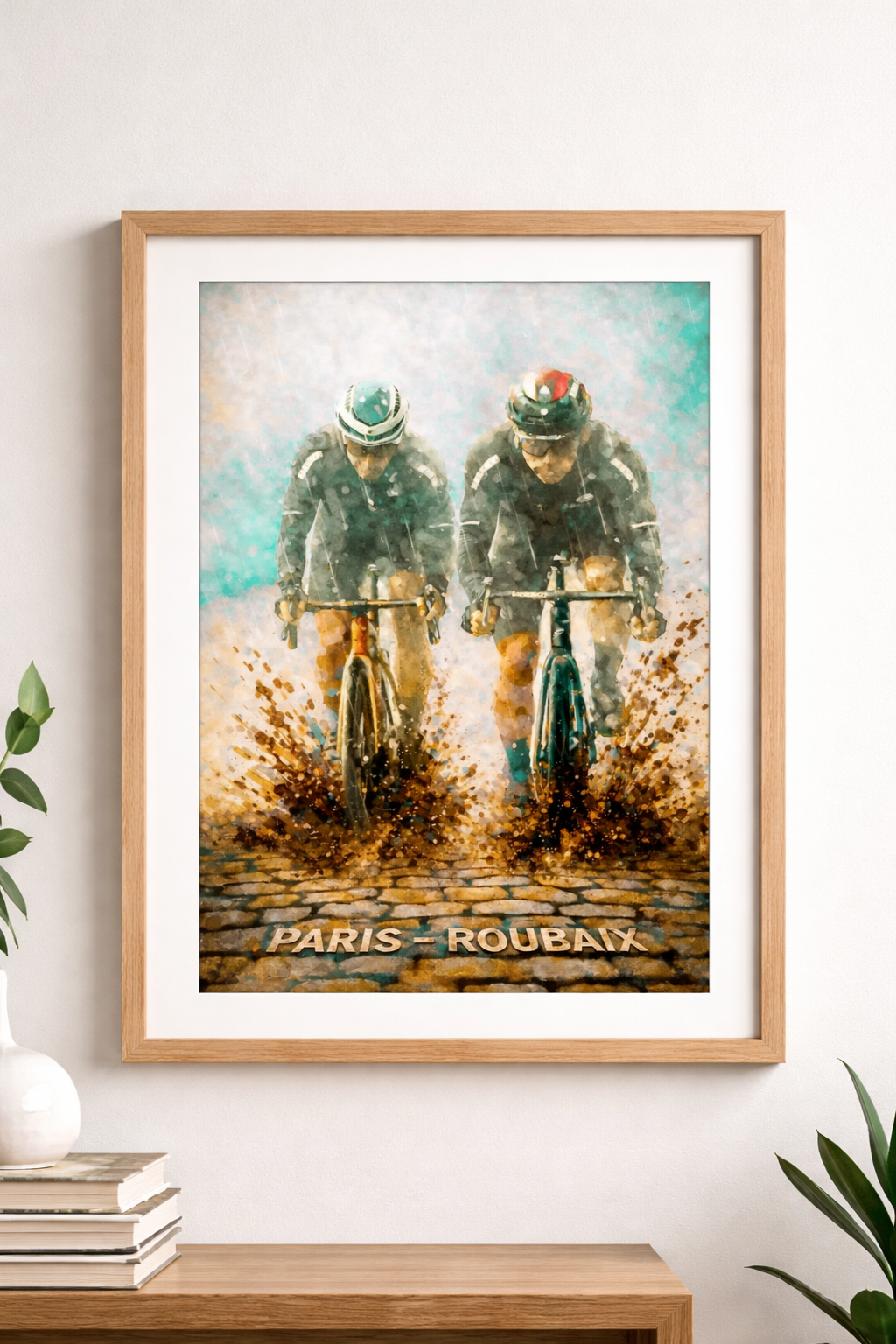 Paris Roubaix Grit & Glory Unframed Cycling Print