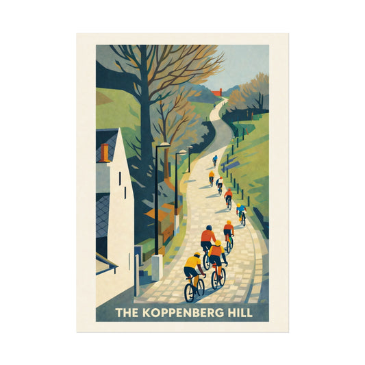 The Koppenberg Hill Unframed Cycling Print