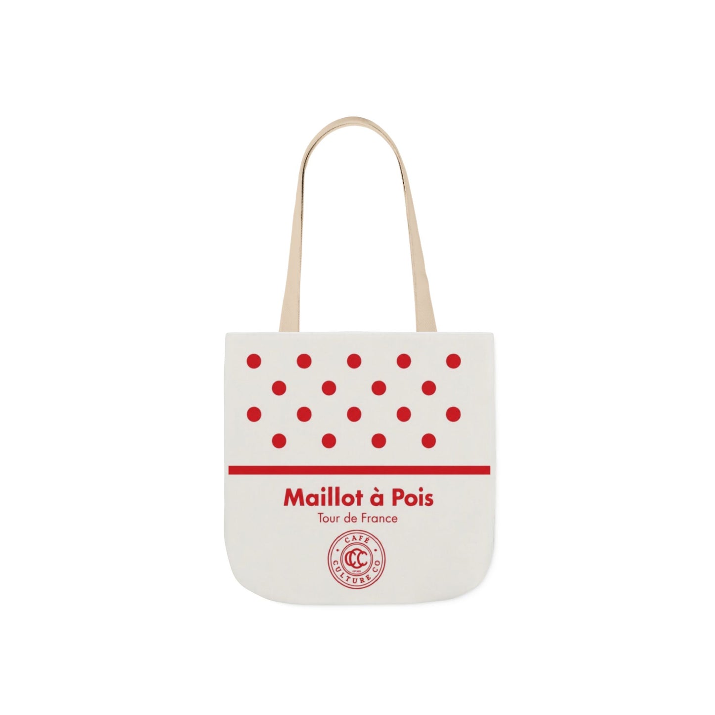 Polka Dot 'Maillot à Pois' Canvas Tote Bag – Tour de France Red Dot Grocery & Market Tote