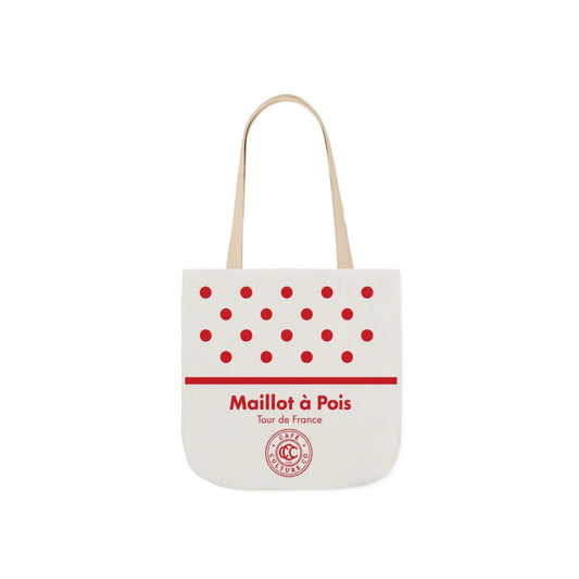 Polka Dot 'Maillot à Pois' Canvas Tote Bag – Tour de France Red Dot Grocery & Market Tote