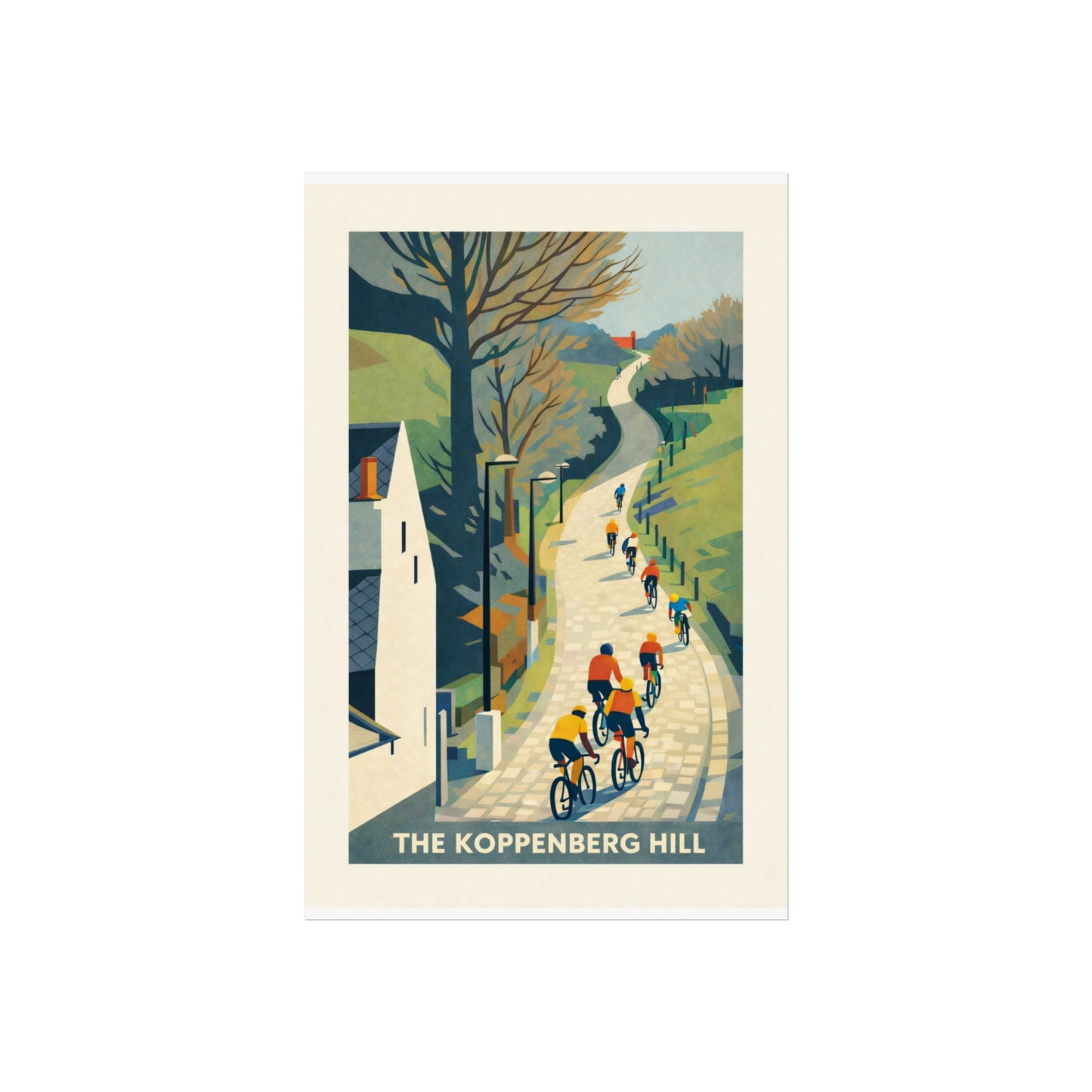 The Koppenberg Hill Unframed Cycling Print