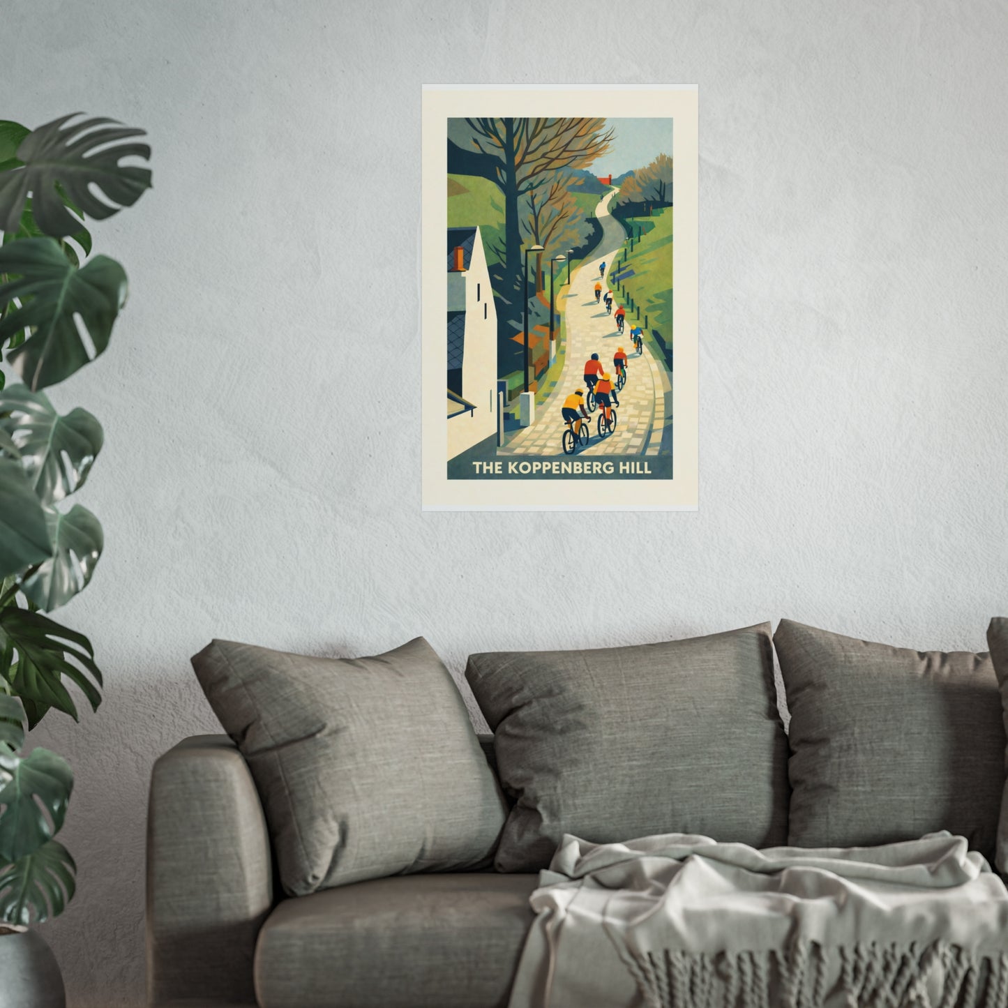 The Koppenberg Hill Unframed Cycling Print