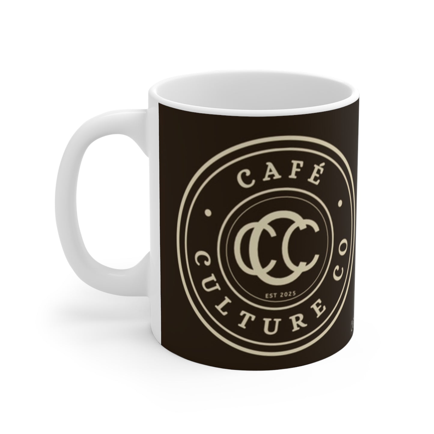 Cafe Culture Co Stamp Cycling Mug - Brown