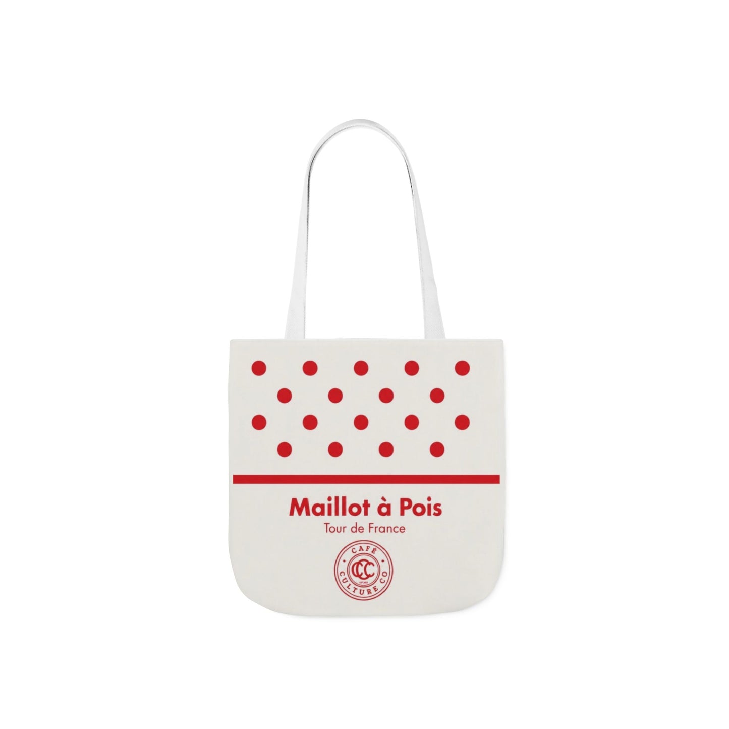 Polka Dot 'Maillot à Pois' Canvas Tote Bag – Tour de France Red Dot Grocery & Market Tote