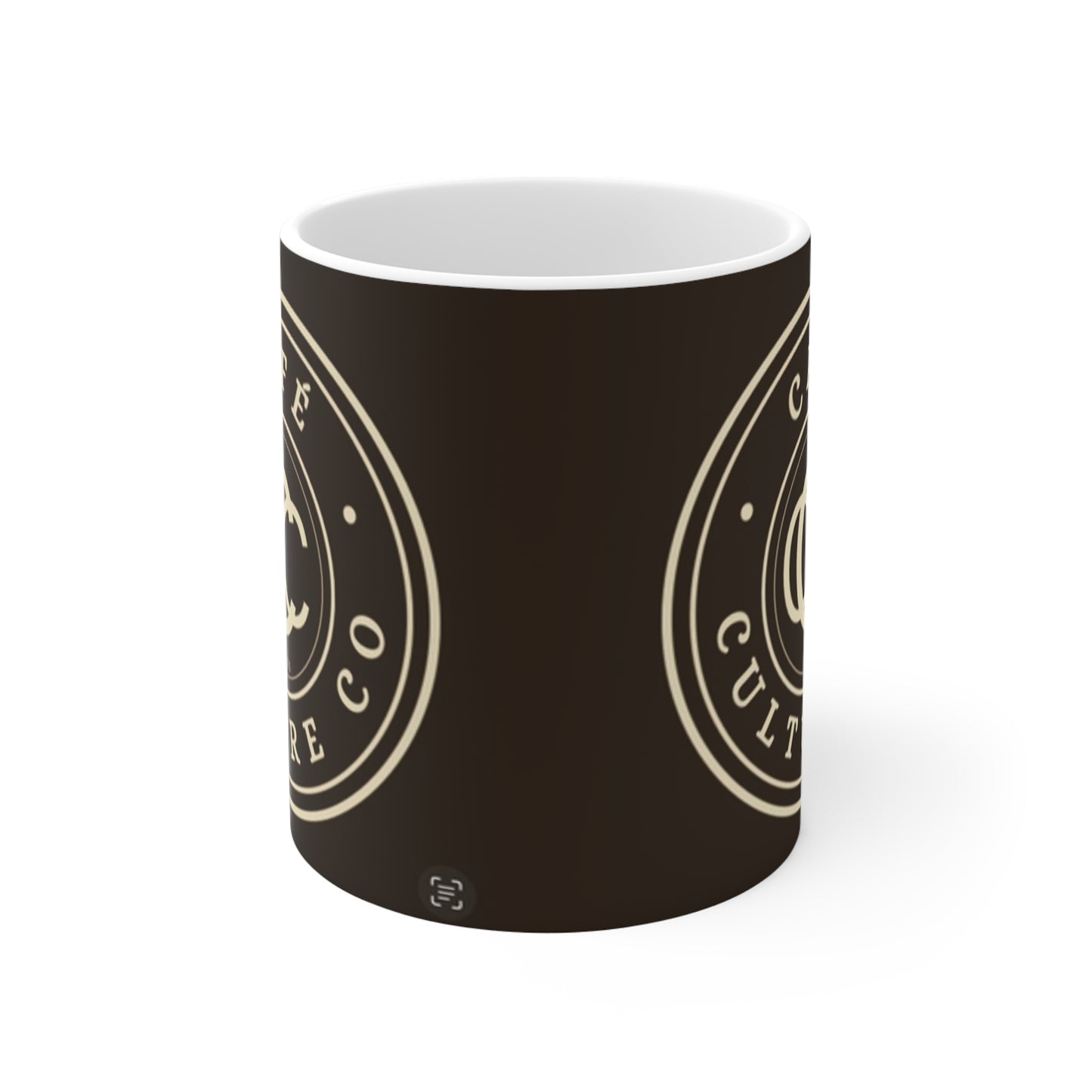Cafe Culture Co Stamp Cycling Mug - Brown