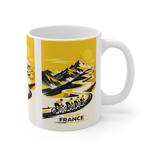Tour De France Cycling Mug in Tour De France Colours