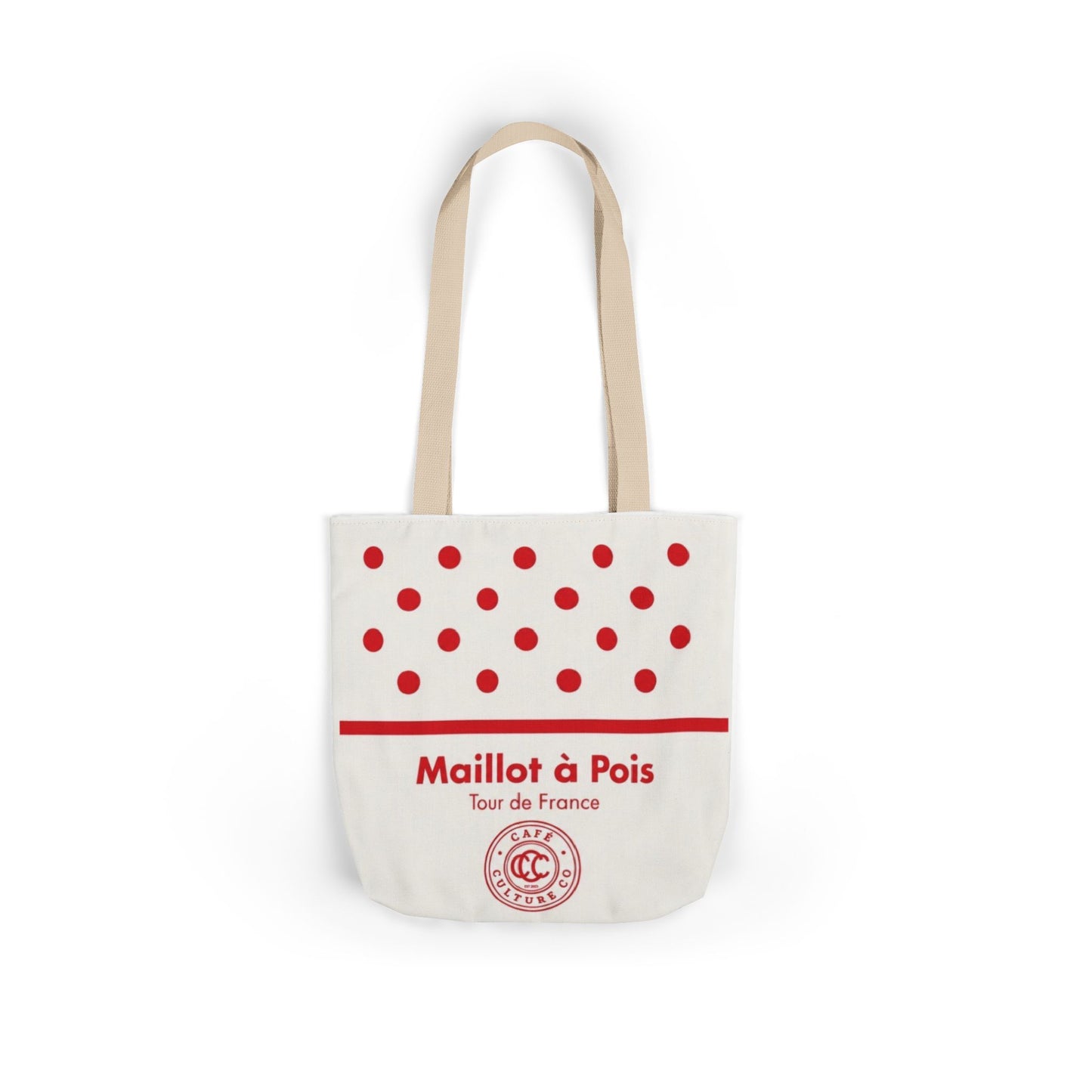 Polka Dot 'Maillot à Pois' Canvas Tote Bag – Tour de France Red Dot Grocery & Market Tote