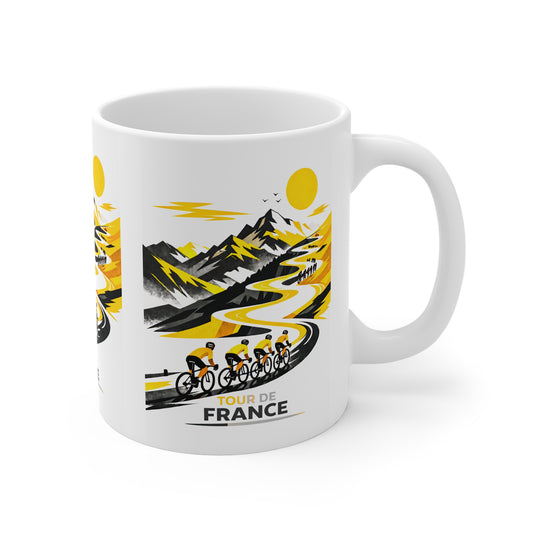 Tour De France Cycling Mug in Tour De France Colours