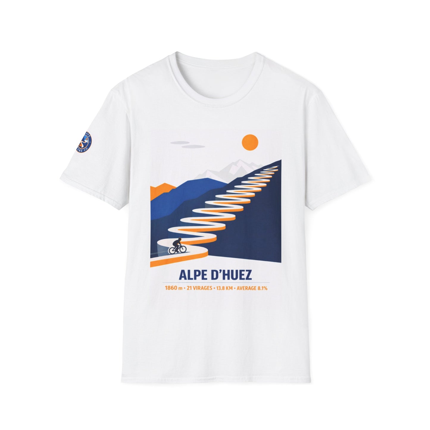 Alpe d'Huez Cycling T-Shirt — Retro Road Bike Poster Tee