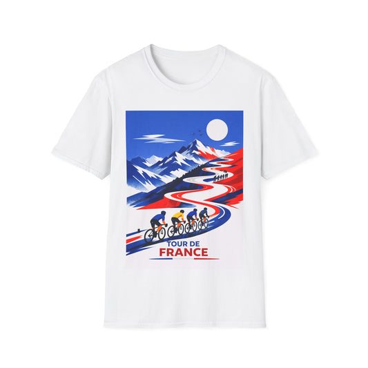 Tour De France Cycling T-Shirt — French Flag Colour Way