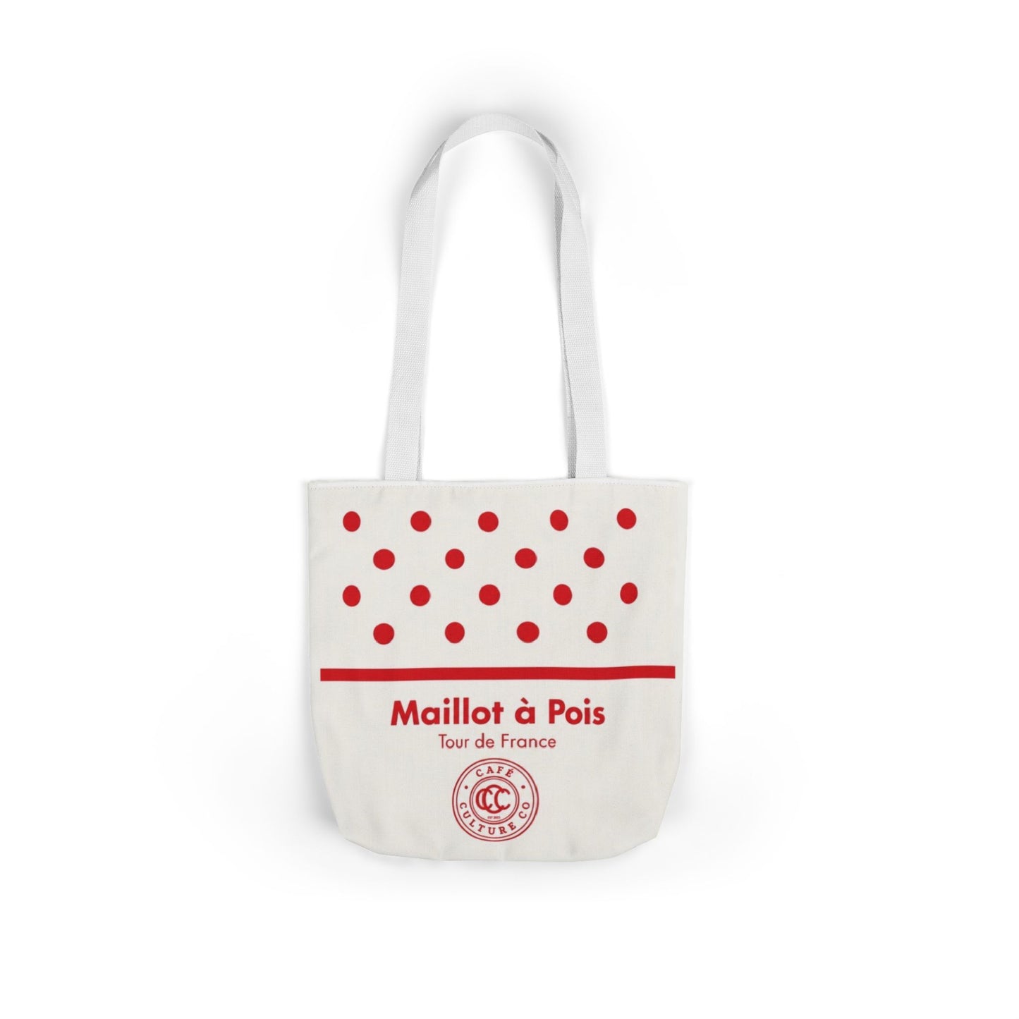 Polka Dot 'Maillot à Pois' Canvas Tote Bag – Tour de France Red Dot Grocery & Market Tote