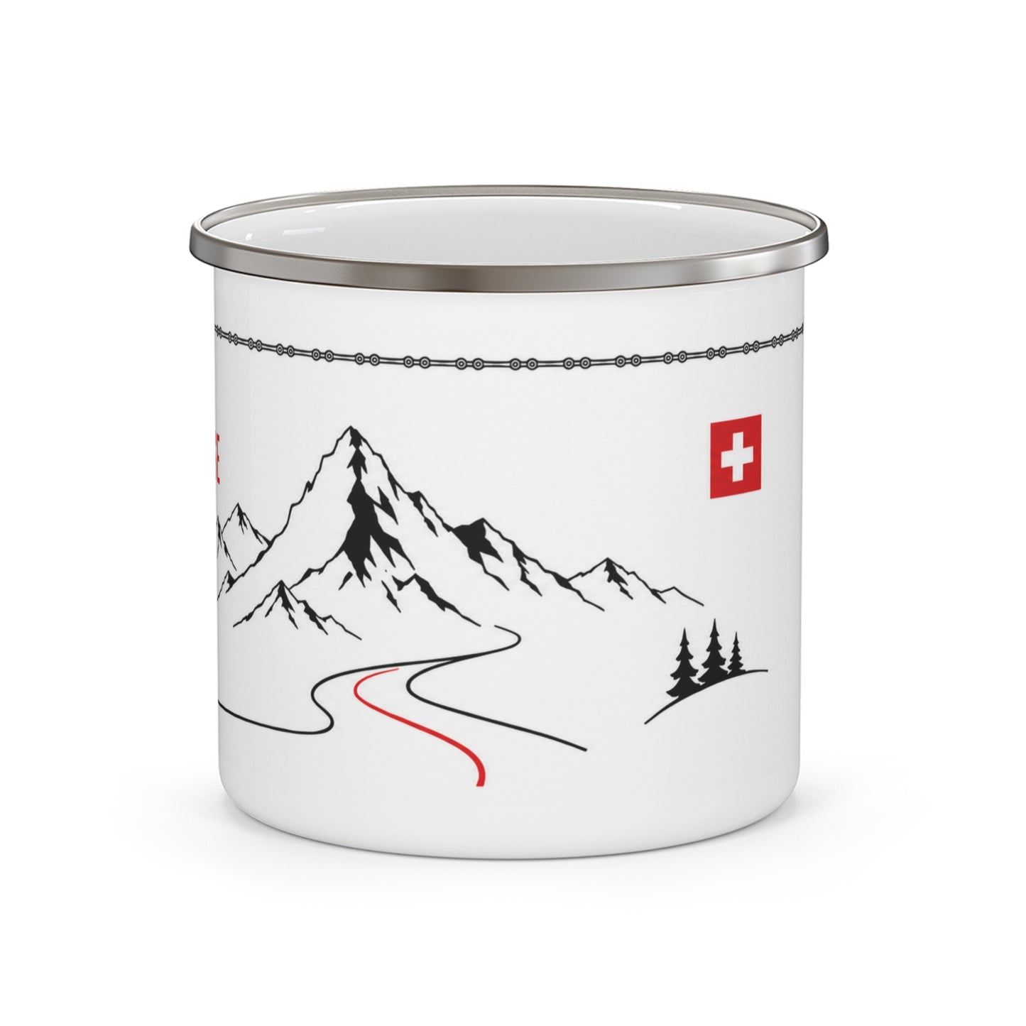 Tour de Suisse Enamel Adventure Mug