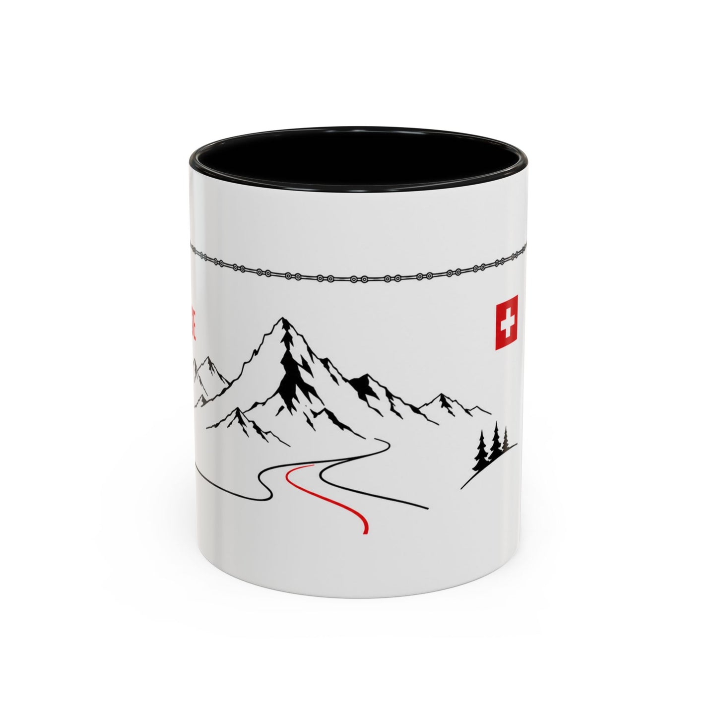 Tour De Suisse Accent Mug — Cafe Culture 'Ride. Refuel. Repeat.'