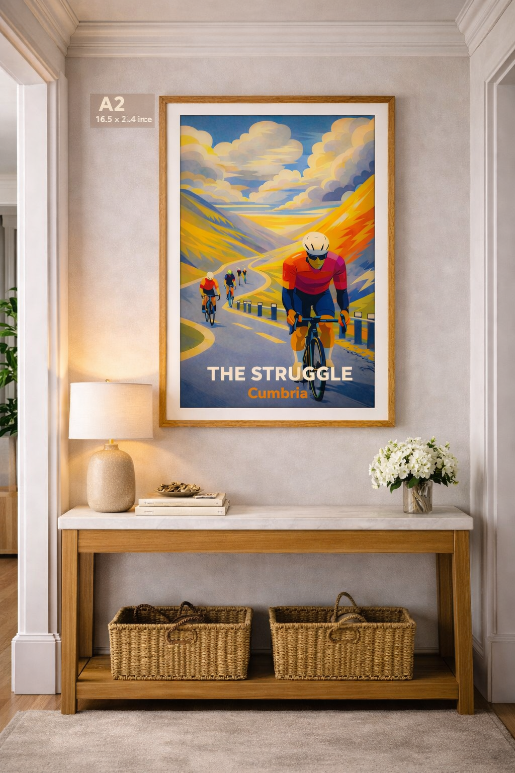 The Struggle Unframed Cycling Print