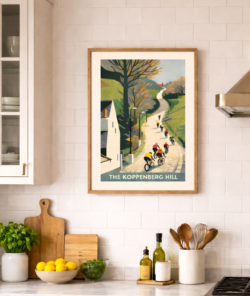 The Koppenberg Hill Unframed Cycling Print