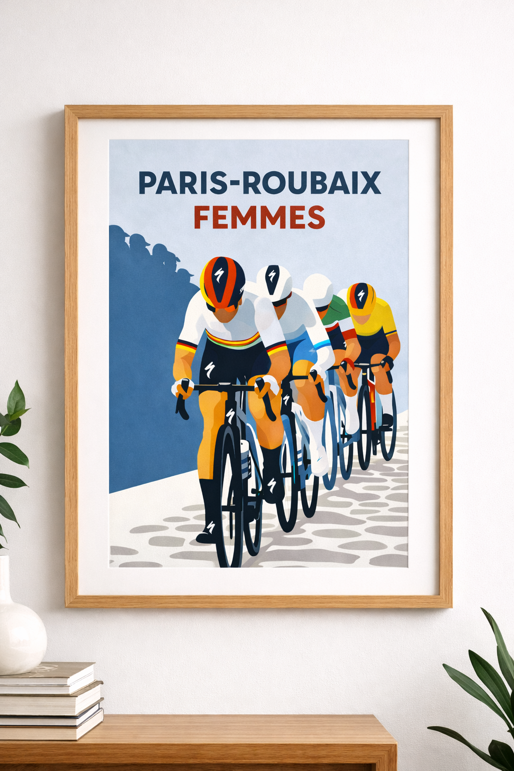 Paris Roubaix Femmes Unframed Cycling Print