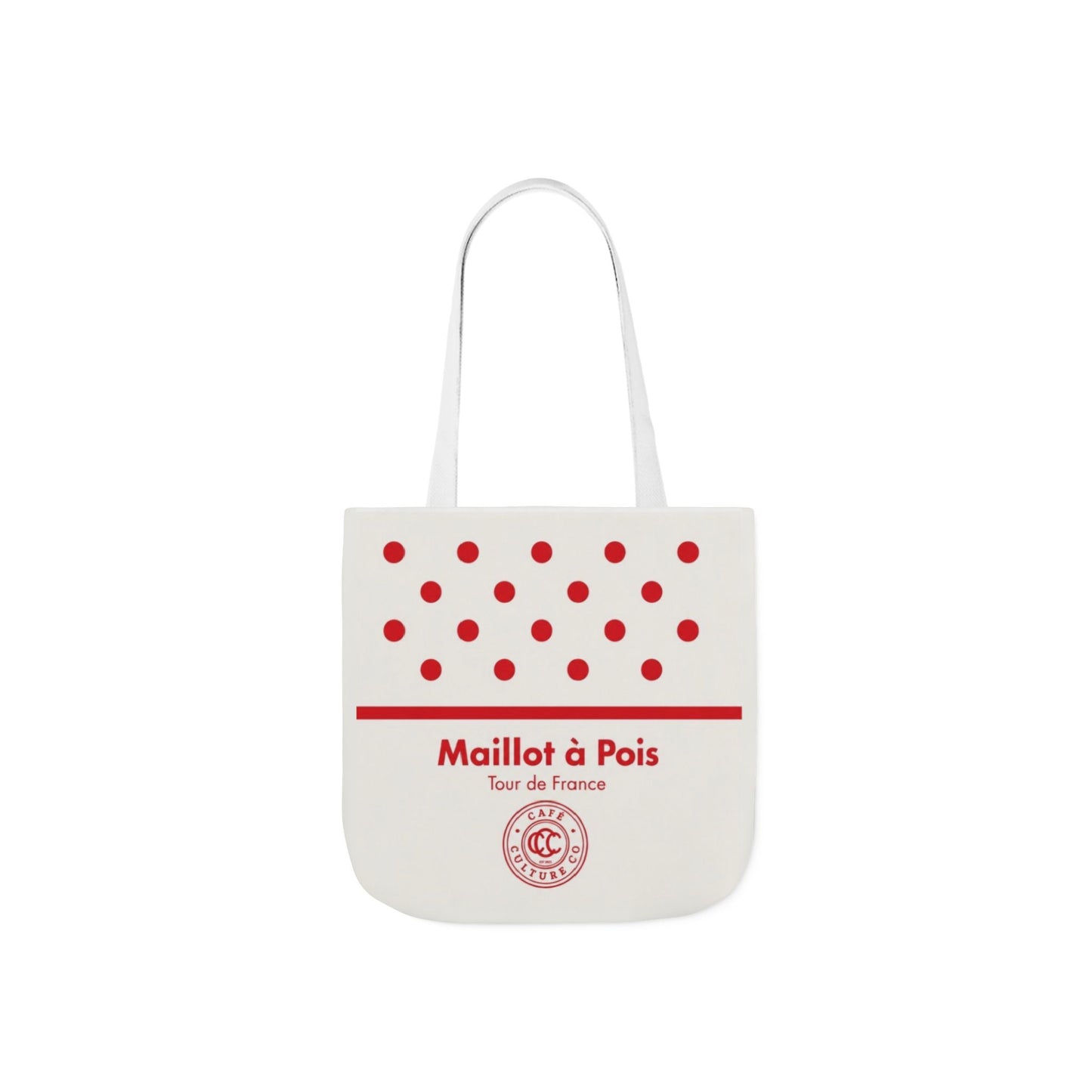 Polka Dot 'Maillot à Pois' Canvas Tote Bag – Tour de France Red Dot Grocery & Market Tote