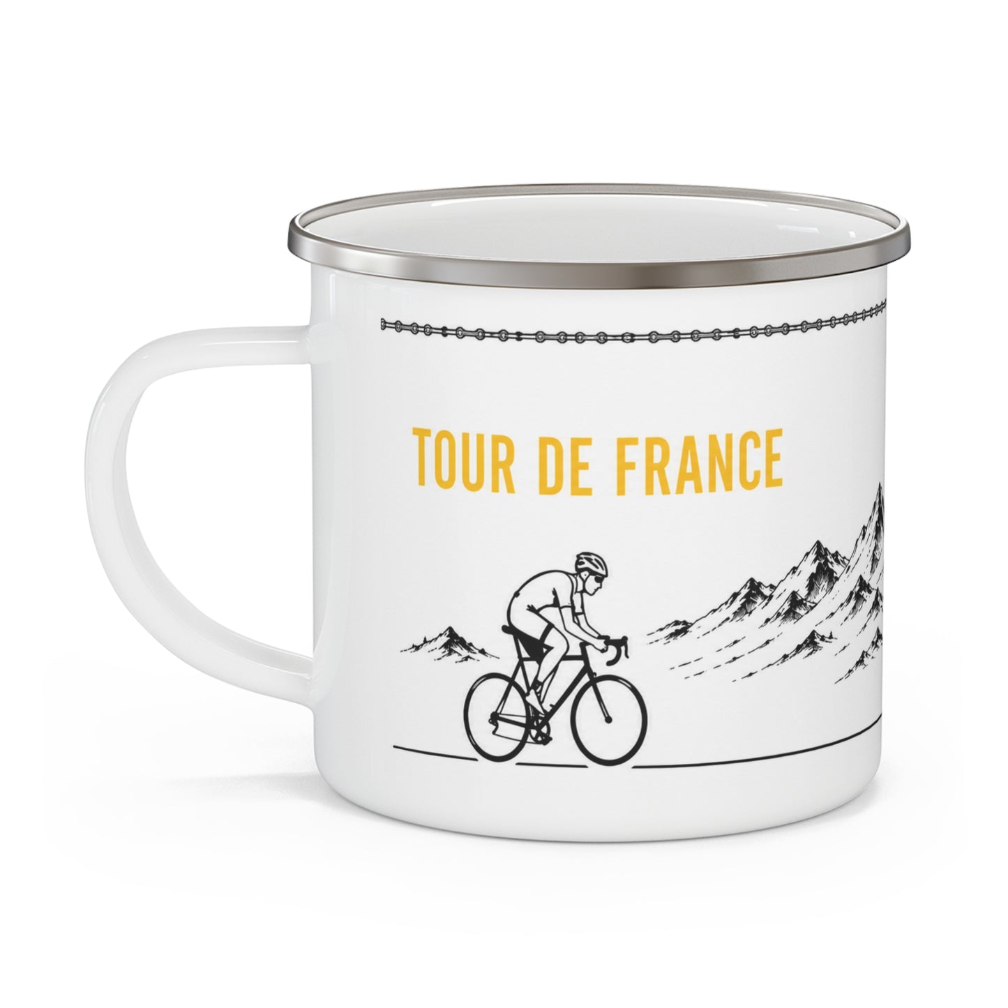 Tour de France Enamel Adventure Mug = Ride. Refuel. Repeat.