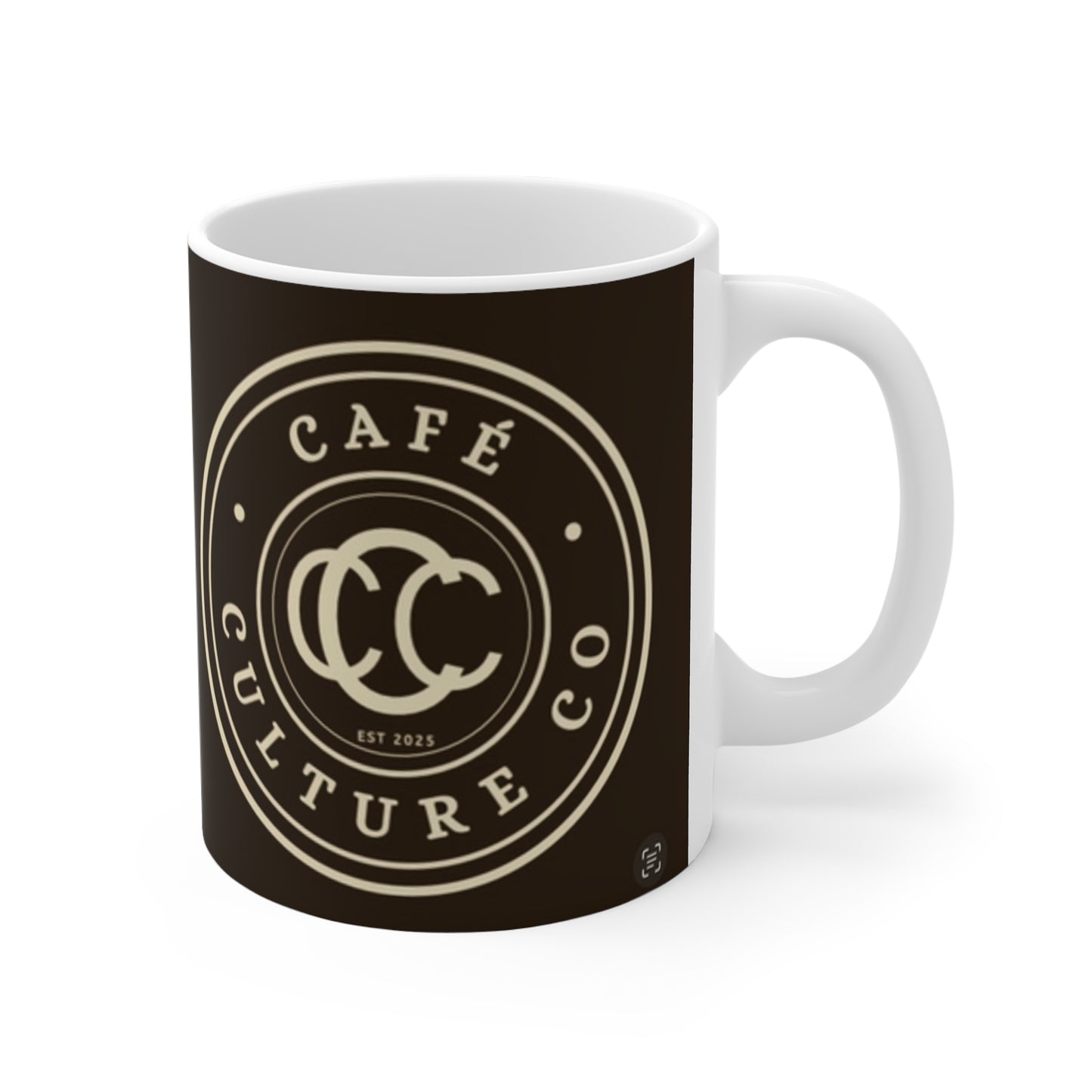 Cafe Culture Co Stamp Cycling Mug - Brown