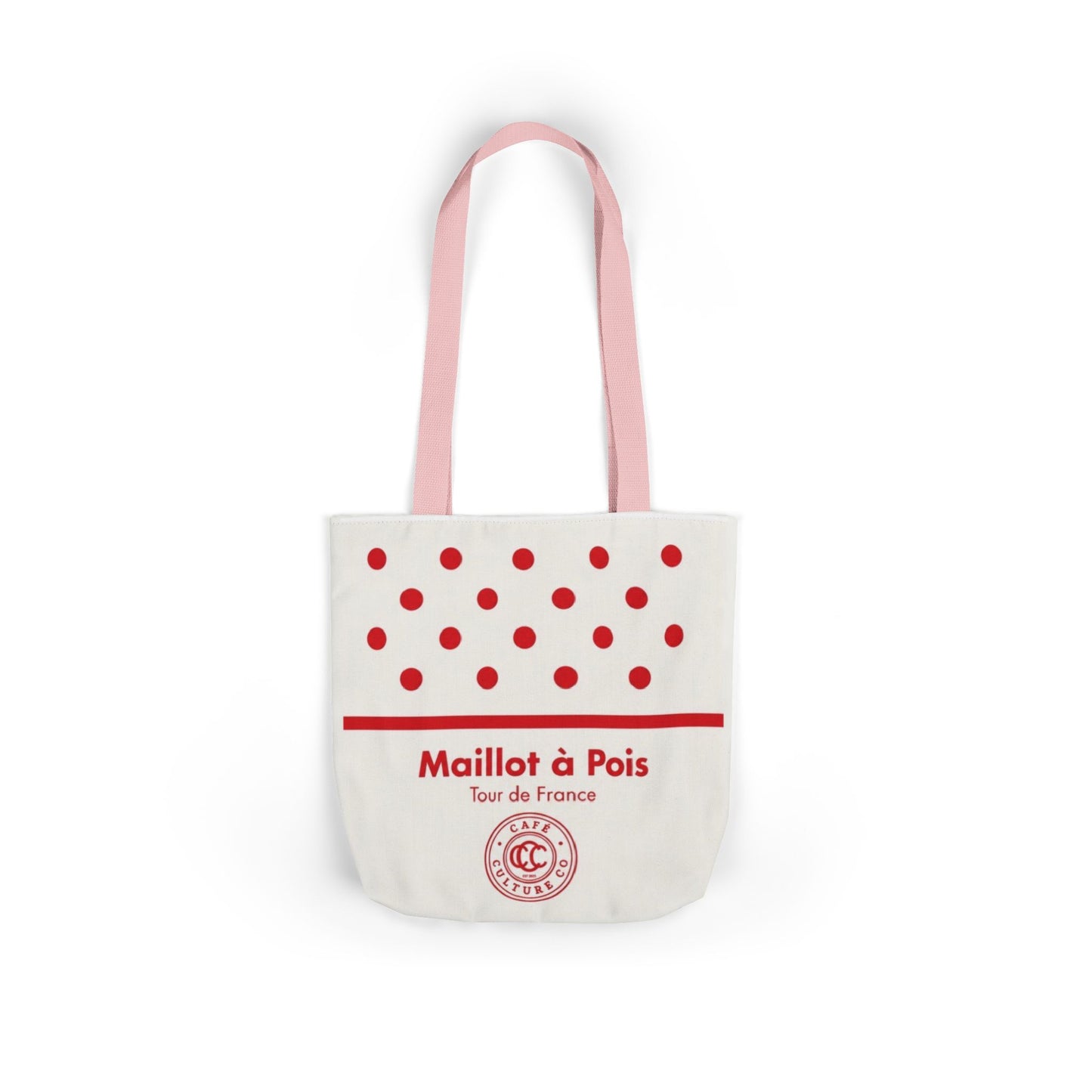 Polka Dot 'Maillot à Pois' Canvas Tote Bag – Tour de France Red Dot Grocery & Market Tote