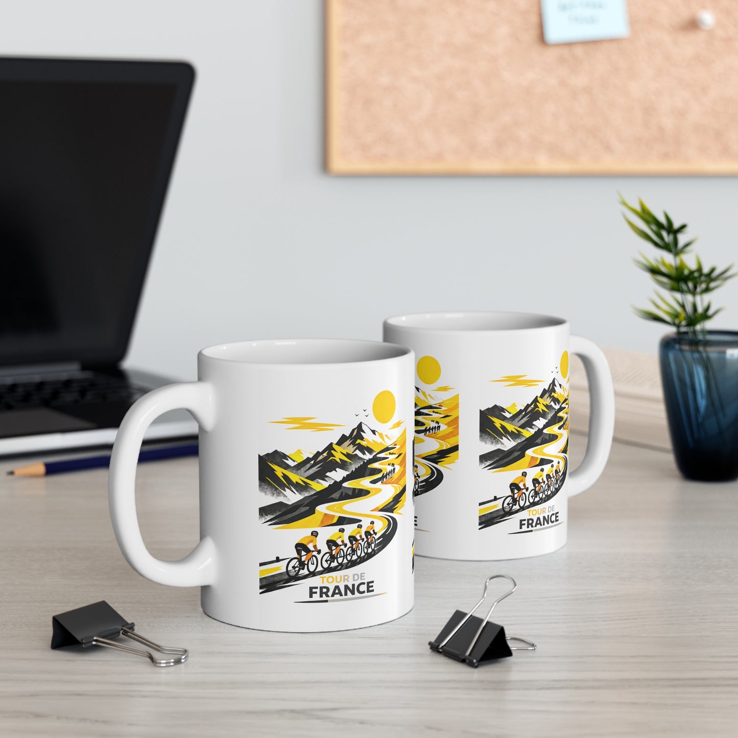 Tour De France Cycling Mug in Tour De France Colours