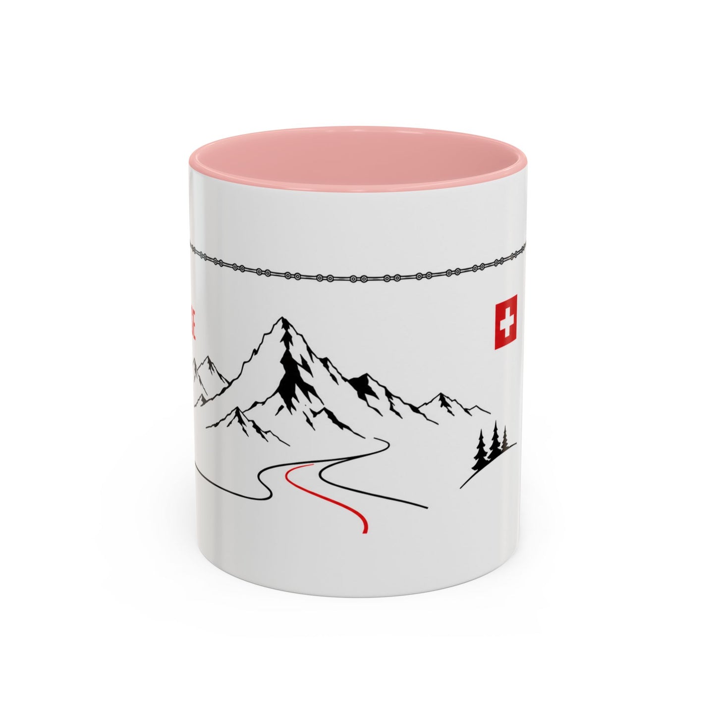 Tour De Suisse Accent Mug — Cafe Culture 'Ride. Refuel. Repeat.'