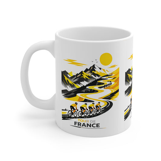 Tour De France Cycling Mug in Tour De France Colours