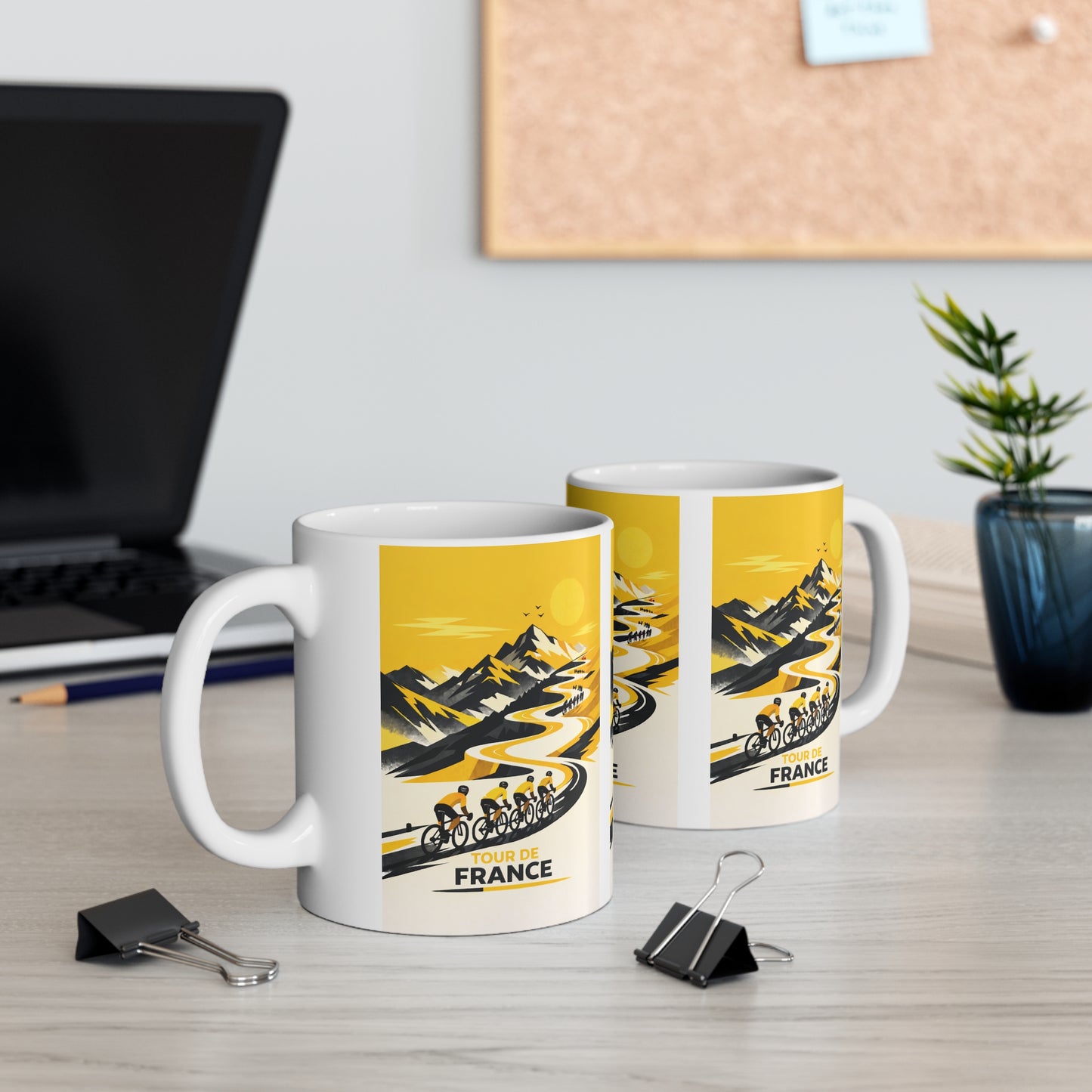 Tour De France Cycling Mug in Tour De France Colours
