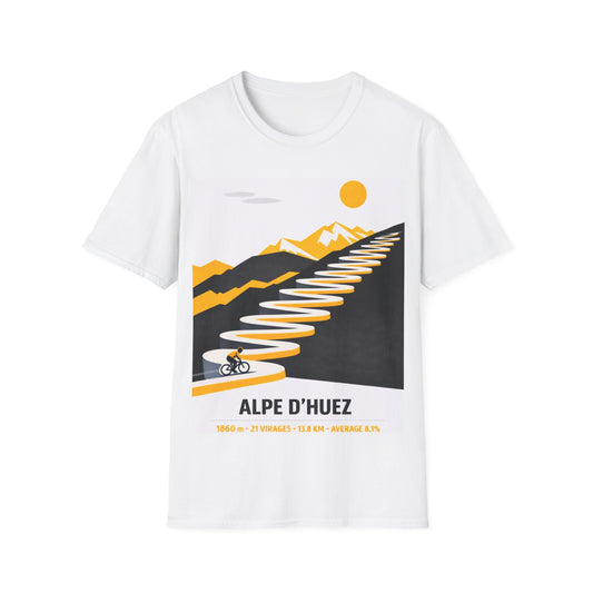Alpe d'Huez Cycling T-Shirt — in Tour De France Colours