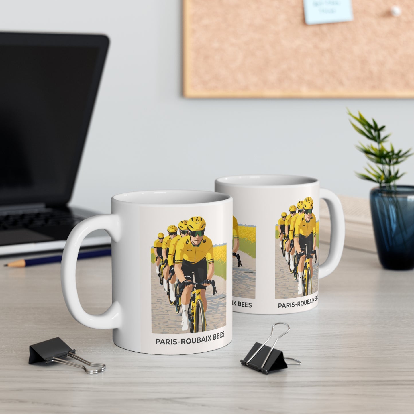 Paris Roubaix Bees Cycling Mug